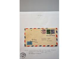 luchtpost collectie poststukken in, van en naar de Caraïben 1925-1946, totaal ca. 270 ex. met veel betere ex. w.b. Curaçao, S