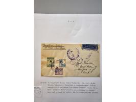 luchtpost collectie poststukken in, van en naar de Caraïben 1925-1946, totaal ca. 270 ex. met veel betere ex. w.b. Curaçao, S