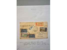 luchtpost collectie poststukken in, van en naar de Caraïben 1925-1946, totaal ca. 270 ex. met veel betere ex. w.b. Curaçao, S