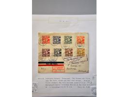 luchtpost collectie poststukken in, van en naar de Caraïben 1925-1946, totaal ca. 270 ex. met veel betere ex. w.b. Curaçao, S