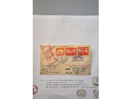 luchtpost collectie poststukken in, van en naar de Caraïben 1925-1946, totaal ca. 270 ex. met veel betere ex. w.b. Curaçao, S