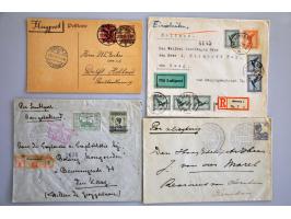 post(waarde)stukken w.b. vroege luchtpostbrieven Duitsland, Nederland en O.R. in album