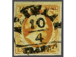 Alkmaar A (Ey 800) volledig op 15 cent donkergeeloranje, pracht ex. gesigneerd Okker. Herkomst: collectie Minou Martine (1967