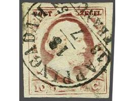 Appingadam B (Ey 300) op 10 cent karmijn plaat I pos. 47, pracht ex.