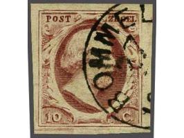 Bommel C (Ey 300) op 10 cent bruinrood plaat VI pos. 37, pracht ex.
