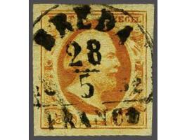 Breda B klein (Ey 600) op 15 cent donkeroranje, pracht ex. Voor dit lastige stempel een prima afdruk!