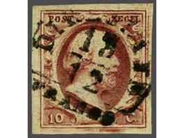 Dirksland A (Ey 175) goed op 10 cent donkerrood plaat III pos. 41, pracht ex.