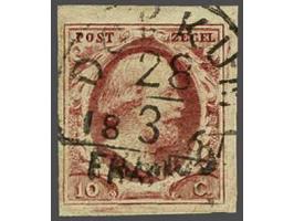 Dokkum C (Ey 300) op 10 cent bruinrood plaat VI pos. 4, pracht ex.