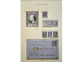 Gespecialiseerde collectie w.b. tandingen, typen, grotere eenheden, moederblokreconstructies, plaatfouten, enkele poststukken