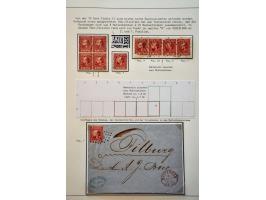 Gespecialiseerde collectie w.b. tandingen, typen, grotere eenheden, moederblokreconstructies, plaatfouten, enkele poststukken