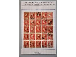Gespecialiseerde collectie w.b. tandingen, typen, grotere eenheden, moederblokreconstructies, plaatfouten, enkele poststukken