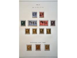 Gespecialiseerde collectie w.b. tandingen, typen, grotere eenheden, moederblokreconstructies, plaatfouten, enkele poststukken