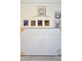 Stempels, collectie met o.a. administratieve stempels, puntstempels, halfrond-franco, franco-takje w.b. betere ex. en 13 post