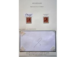 Stempels, collectie met o.a. administratieve stempels, puntstempels, halfrond-franco, franco-takje w.b. betere ex. en 13 post