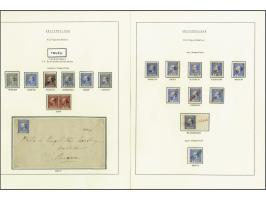 Langstempels, mooie collectie Egyptisch en grotesk van 40 losse zegels en 24 poststukken w.b. diverse ex. niet door Van Unen 