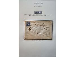 Spoorwegen, collectie van 23 zegels met spoorwegstempels en 24 per trein vervoerde poststukken w.b. betere ex. in over het al