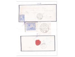 5 cent blauw type II tanding 13½ kleine gaten op envelop met puntstempel 155 en takjestempel Kamp bij de Bildt 18-9-1870 naar