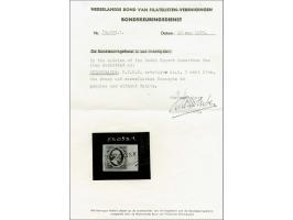 Yzendyke (Ey R) op 5 cent donkerblauw plaat III op fragment, pracht ex. met certificaat Ned. Bond 1983