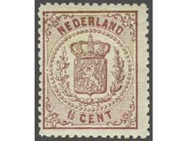 1½ cent roze tanding 13¼ kleine gaten op dik papier met certificaten Muis 2008 en Vleeming 2017, cat.w. 1500