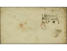 5 cent blauw type II tanding 13½ kleine gaten en 15 cent oranjebruin type I tanding 12¾ x 11¾ (2x) op envelop van Amsterdam 1