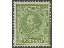 20 cent groen tanding 13½ x 13¼, pracht ex. met certificaat Vleeming 2018, cat.w. 925