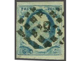 5 - Amsterdam - op 1e emissie 5 cent, pracht ex. (onbeduidend scheurtje in rand) met certificaat Ned. Bond 1995