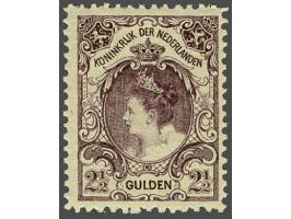 2½ gulden violetgrijs tanding 11 x 11½, cat.w. 375