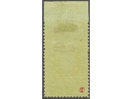 2 cent donkergroen op groen tanding 11½ x 11 met variëteit bovenzijde ongeperforeerd, pracht ex. (miniem bruin tandje en hoek