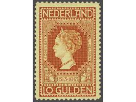 10 gulden roodoranje op geel, pracht ex. met certificaat NKD 2014, cat.w. 950