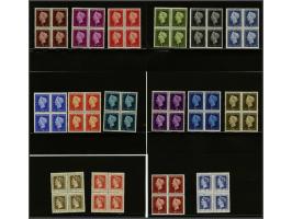 Hartz 5 t/m 60 cent in blokken van 4, cat.w. 672+