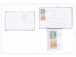 20 cent donkergroen type I tanding 12¾ x 11¾ en 50 cent goudkleur type I tanding 12¾ x 11¾ op vouwbrief van Den Haag 7-4-1868