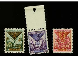 Kind 2 t/m 10 cent w.b. nr. R72 met velrand en knipteken, cat.w. 325+