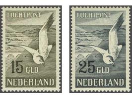 Meeuwen 15 en 25 gulden met certificaat Moeijes 1988, cat.w. 600 