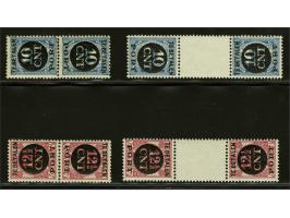Hulpuitgifte 10 en 12½ cent in keerdrukparen met en zonder tussenstrook, cat.w. 825