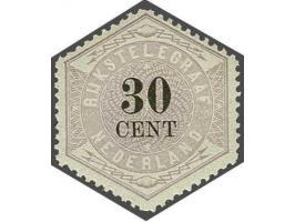 30 cent lila en zwart, pracht ex. met miniem plakkerspoortje en certificaat Vleeming 2016, cat.w. 440