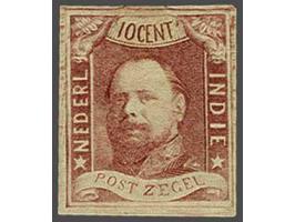 10 cent wijnrood pos. 16, vrijwel pracht ex. (2 gomdunne plekjes) met attest Vleeming 2016, cat.w. 400
