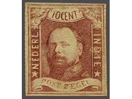 10 cent wijnrood pos. 83, pracht ex. met deels gom en attest Vleeming 2017, cat.w. 400