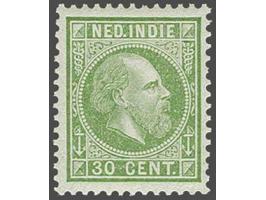 30 cent groen tanding 12½ grote gaten, cat.w. 350
