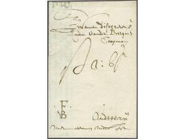 Complete frisse brief Amsterdam-Antwerpen 5 januari 1640 met merkteken voor bijgaand pakket, port S2:6gr (2 schilling, 6 groo