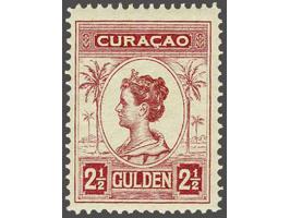 Wilhelmina met Palmen 2½ gulden karmijn tanding 12½, cat.w. 425