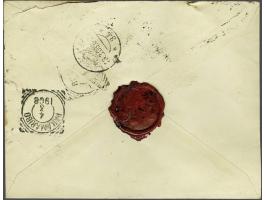 10 cent Wilhelmina op envelop 12½ cent aangetekend (R-strookjes rivierboten 2e type a met recht No. en Paramaribo) met vierka