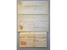 emissie Rijkswapen 1869, collectie van 17 betere poststukken w.b. krantenbandjes, groot briefdeel met paartje nr. 16 etc. in 