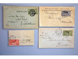 emissie TBC 1906 collectie poststukken (25 ex.) met veel betere ex. w.b. stempels, betere frankeringen etc. in album