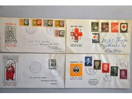 collectie fdc's 1-639 (2012) w.b. E1 met gebreken in 4 albums in doos  
