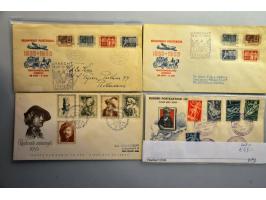 fdc's jaren '50 vanaf E2 engros, cat.waarde ca. 17.000 in doosje