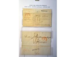 collectie voorfilatelie vanaf 1731, 48 beschreven met naamstempels en grensstempels w.b. (De) Hollande en D'Hollande in types
