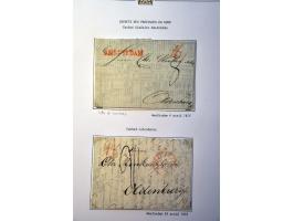 collectie voorfilatelie vanaf 1731, 48 beschreven met naamstempels en grensstempels w.b. (De) Hollande en D'Hollande in types