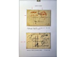 collectie voorfilatelie vanaf 1731, 48 beschreven met naamstempels en grensstempels w.b. (De) Hollande en D'Hollande in types