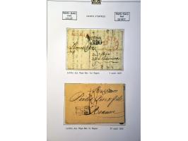 collectie voorfilatelie vanaf 1731, 48 beschreven met naamstempels en grensstempels w.b. (De) Hollande en D'Hollande in types