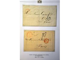 collectie voorfilatelie vanaf 1731, 48 beschreven met naamstempels en grensstempels w.b. (De) Hollande en D'Hollande in types